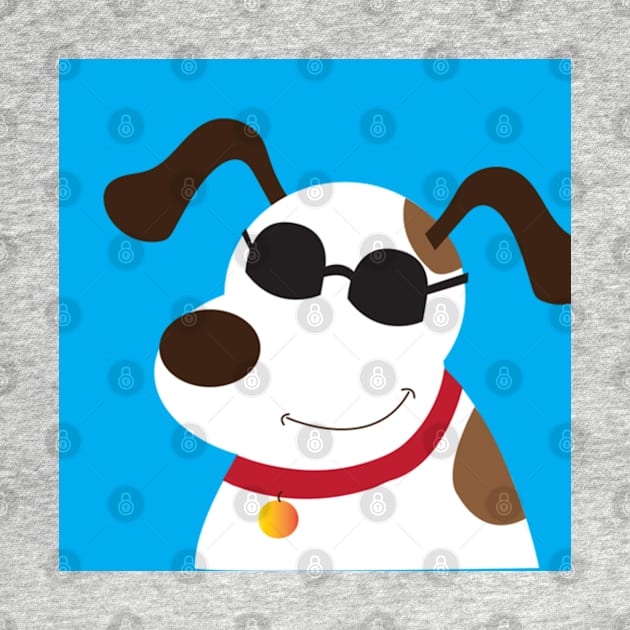 Cool Mutt with Sunglasses Mixed Breed Dog by JessDesigns